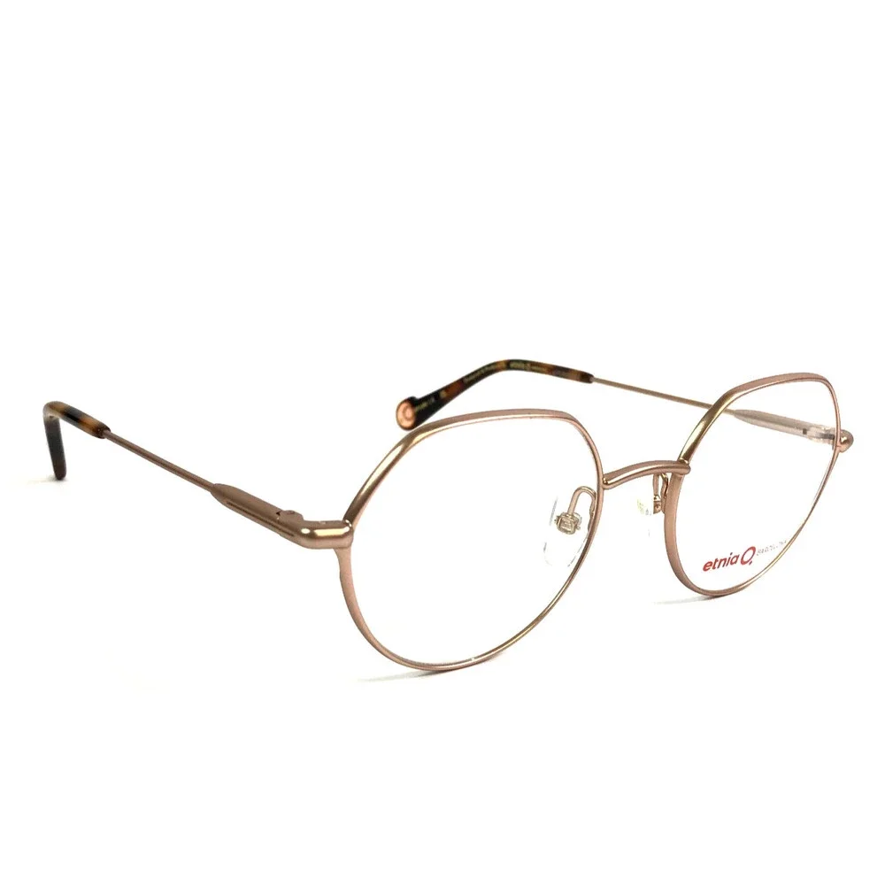 Etnia Barcelona Eyeglasses Frames STOA PG Pink Gold Matte Wire Rim 49-19-138